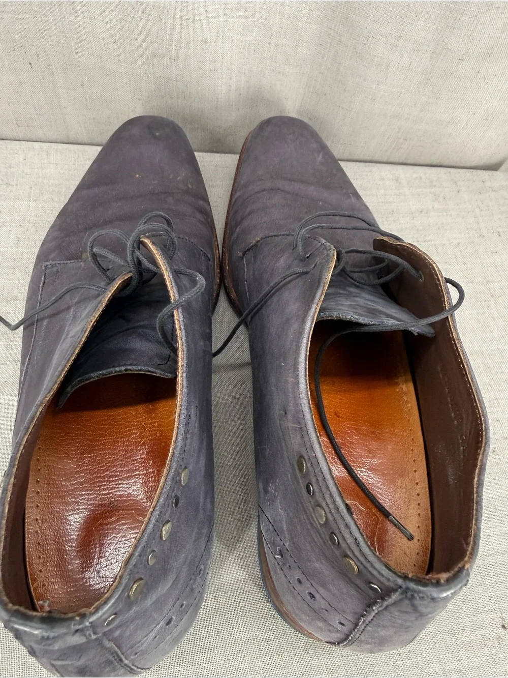 Floris Van Bommel Blue bottoms leather chukka Dress Shoes Men's Sz 9